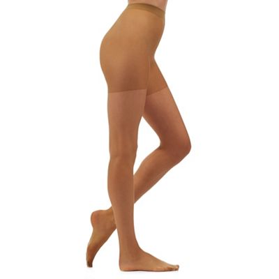 Pack of three olive 15 Denier shine look tights